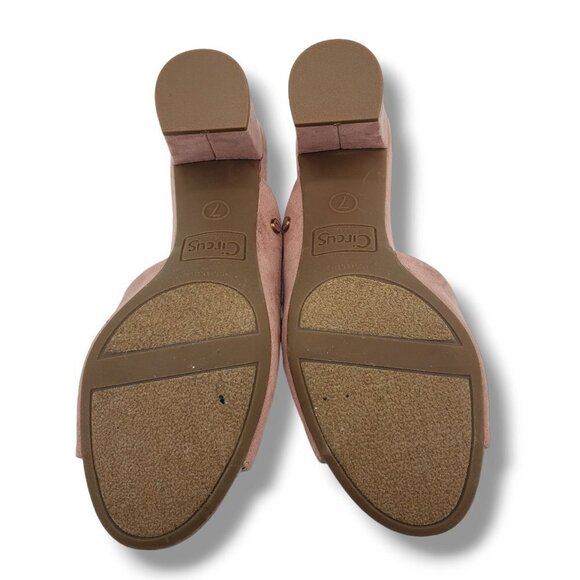 Circus by Sam Edelman Suzanna Mules Womens 7 Cameo Pink Microsuede - Picture 8 of 9